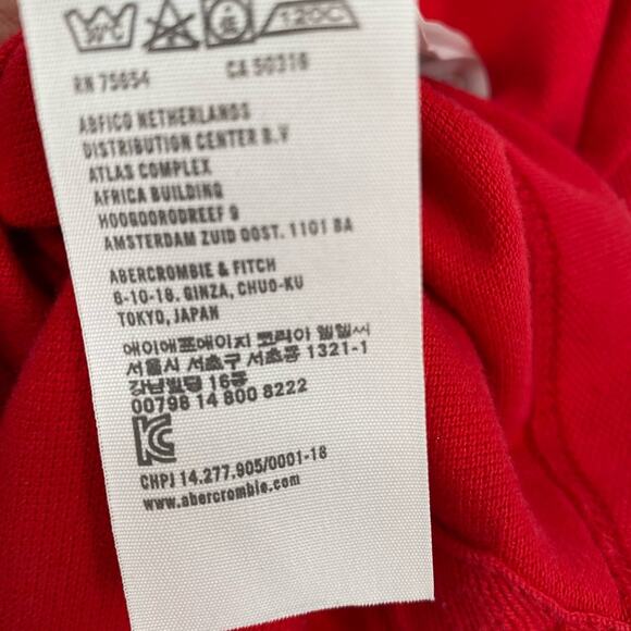 Abercrombie & Fitch Vintage Muscle Polo Shirt Moose Logo Y2K 90s Preppy Red L - Picture 5 of 9